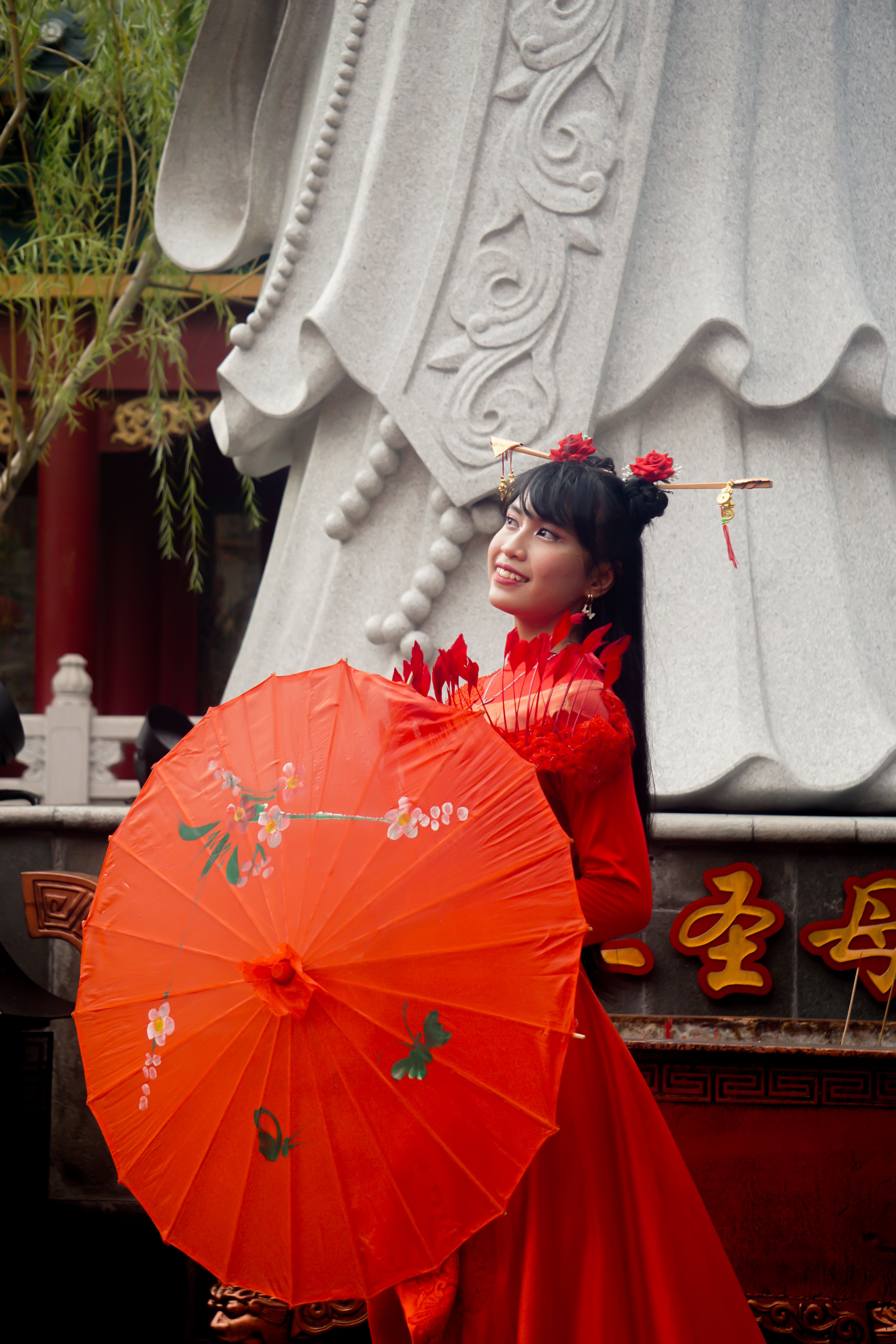 white christmas dresses Pink Embroidered Tang Dynasty Hanfu Dress-Traditional Chinese Gown, M main image 1