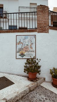 A picturesque view of a street in Frigiliana, showcasing traditional architecture and cultural charm.