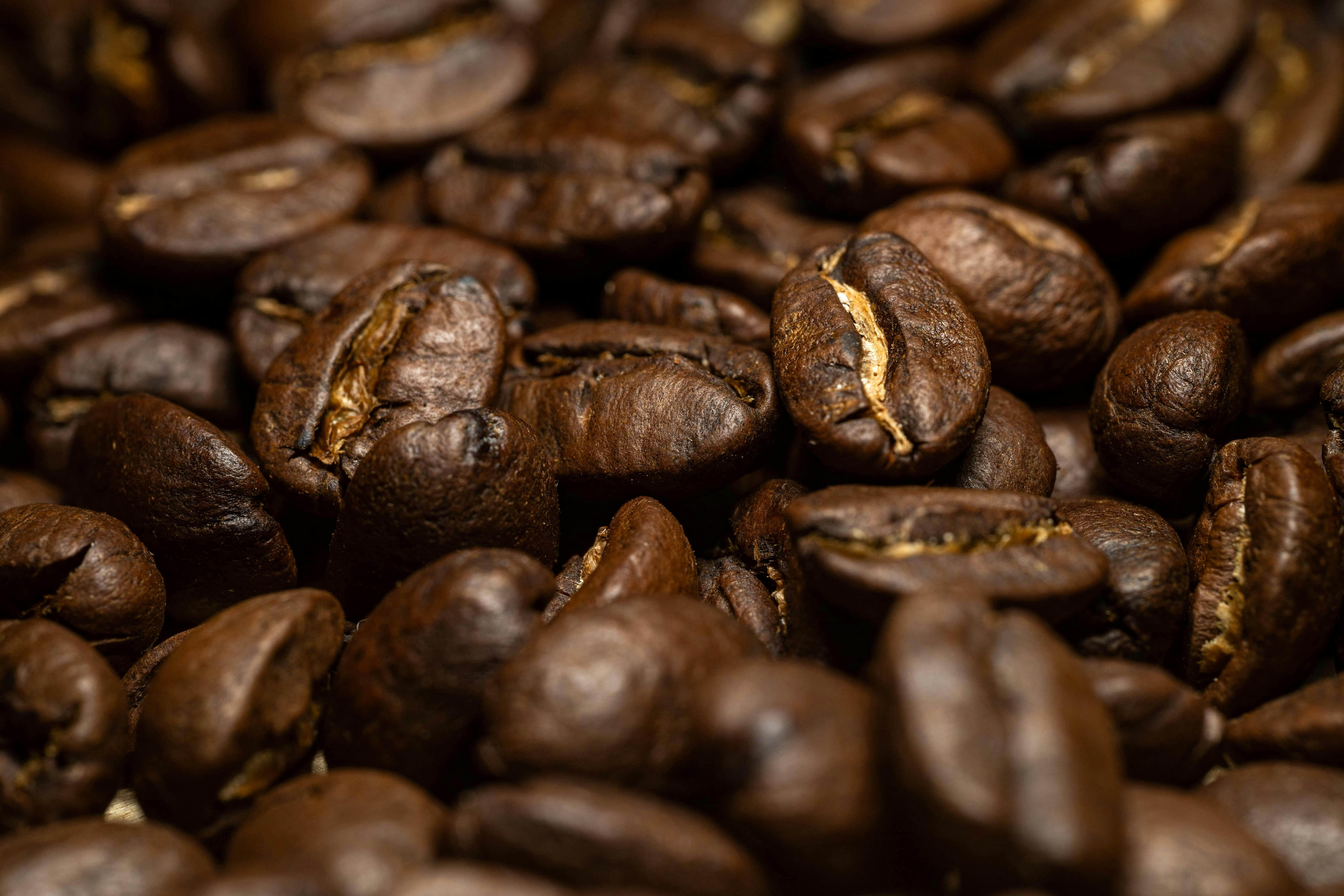 Coffee beans being roasted
