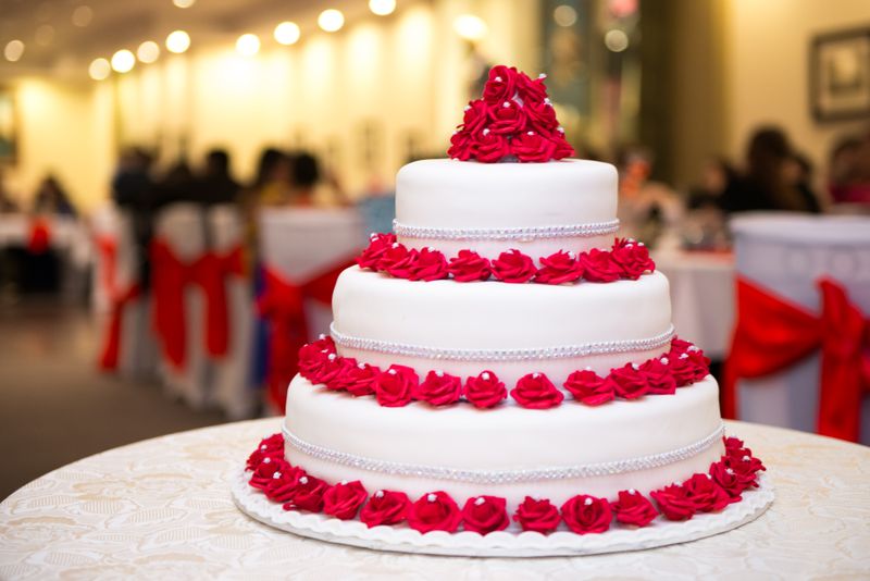 Beautifully decorated celebration cake prepared at a Sydney bakery
