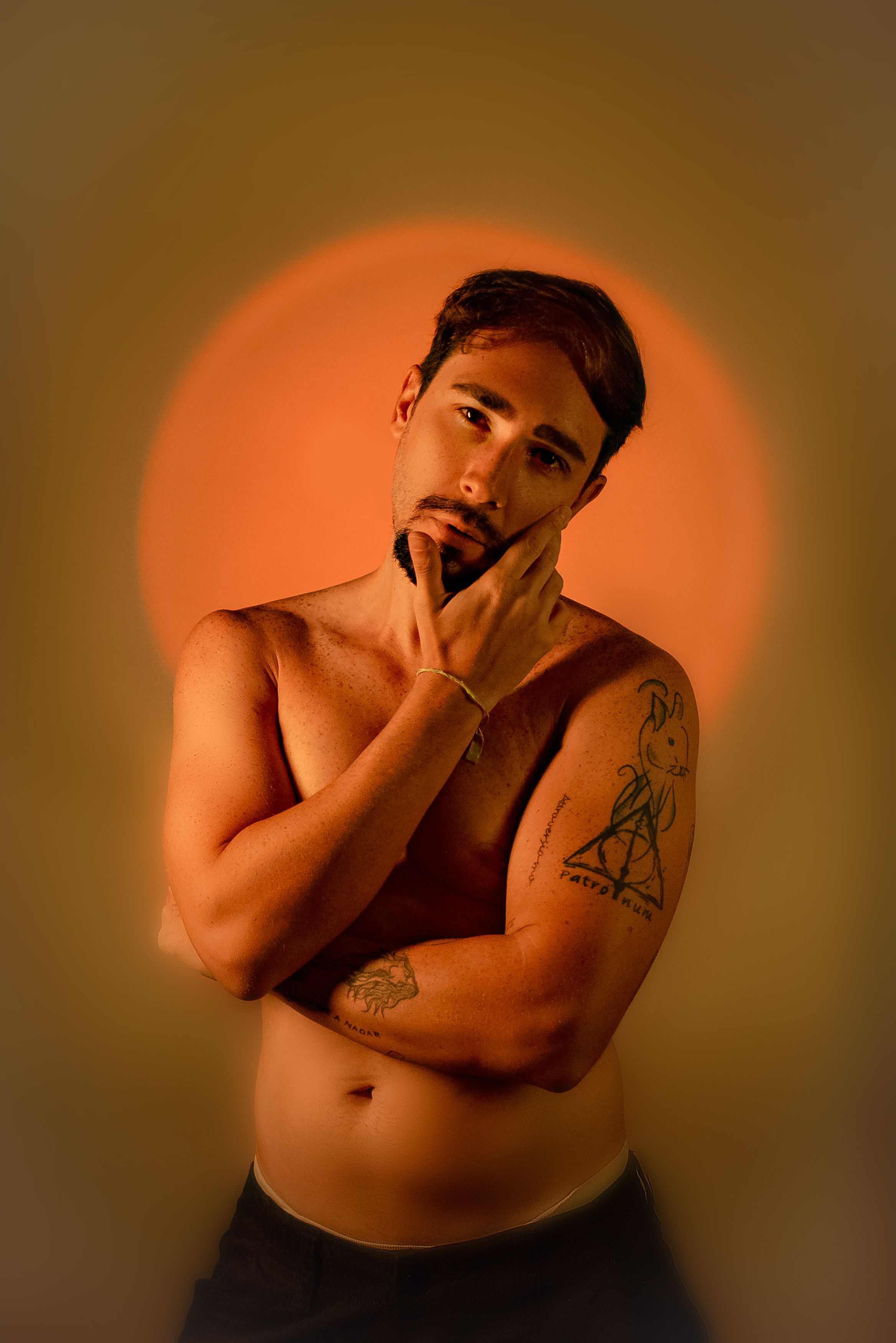 Artistic Male Portrait with Dramatic Lighting · Free Stock Photo