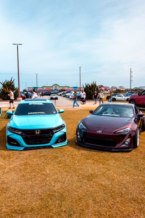 Car Customizing Shows Vibrant Car Show with Custom Honda and Toyota Models · Free Stock Photo