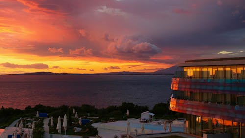 Free stock photo of a beautiful view, balcony, beautiful sunset
