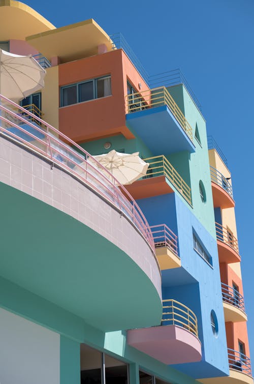 Multi-colored Concrete Building