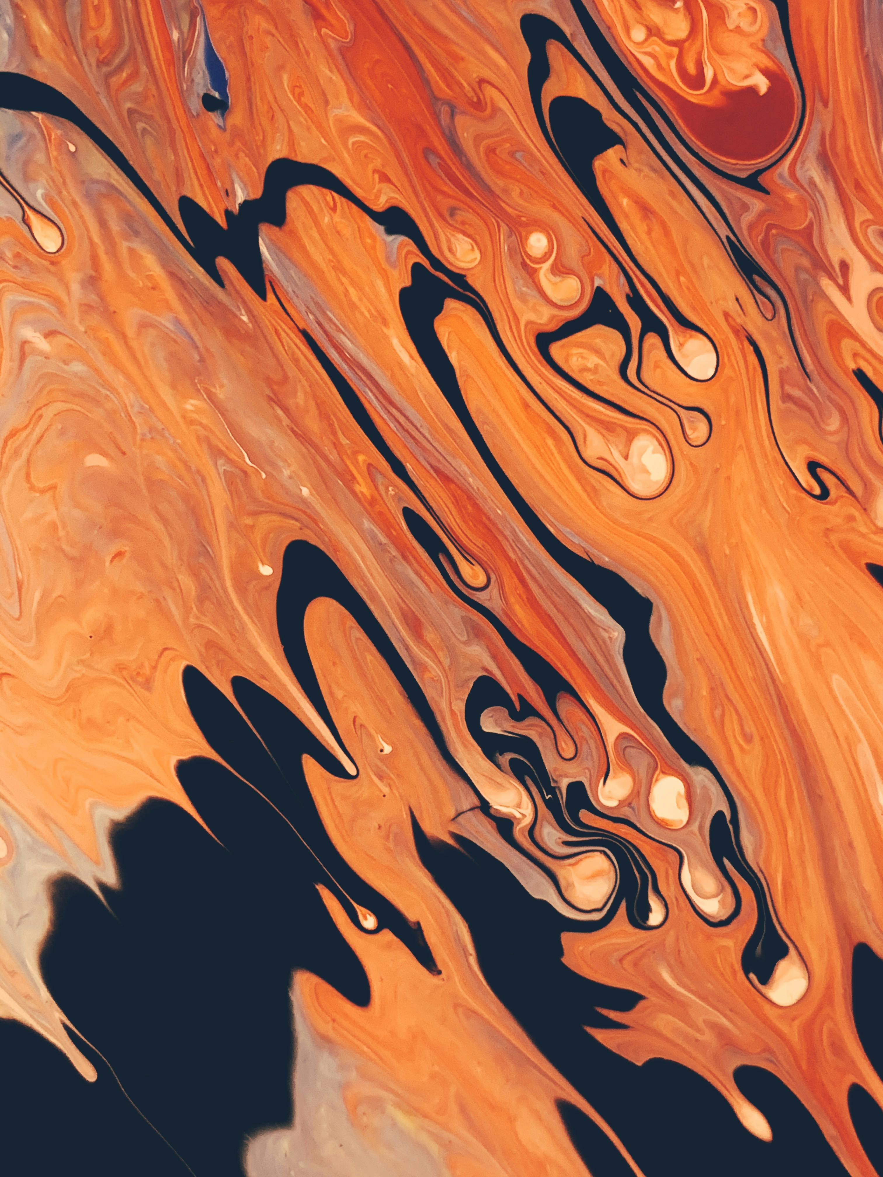 Orange Abstract Painting · Free Stock Photo