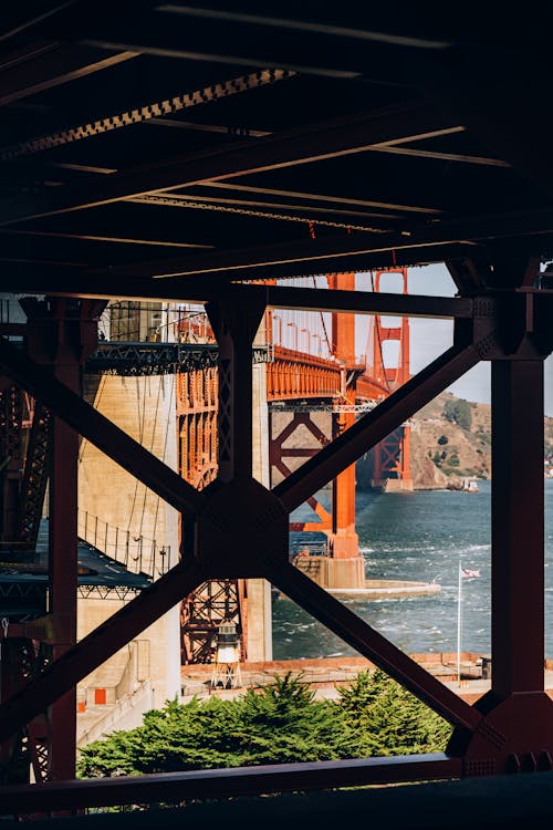 Shallow Focus Photo of Red Bridge