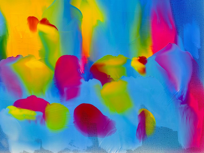 A captivating blend of bright colors in an abstract digital art composition.