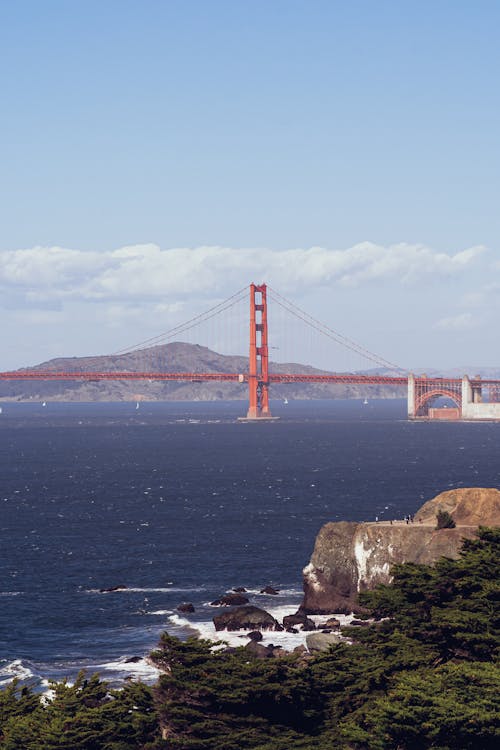 Ilmainen kuvapankkikuva tunnisteilla arkkitehtuuri, Golden gate -silta, hiekkaranta