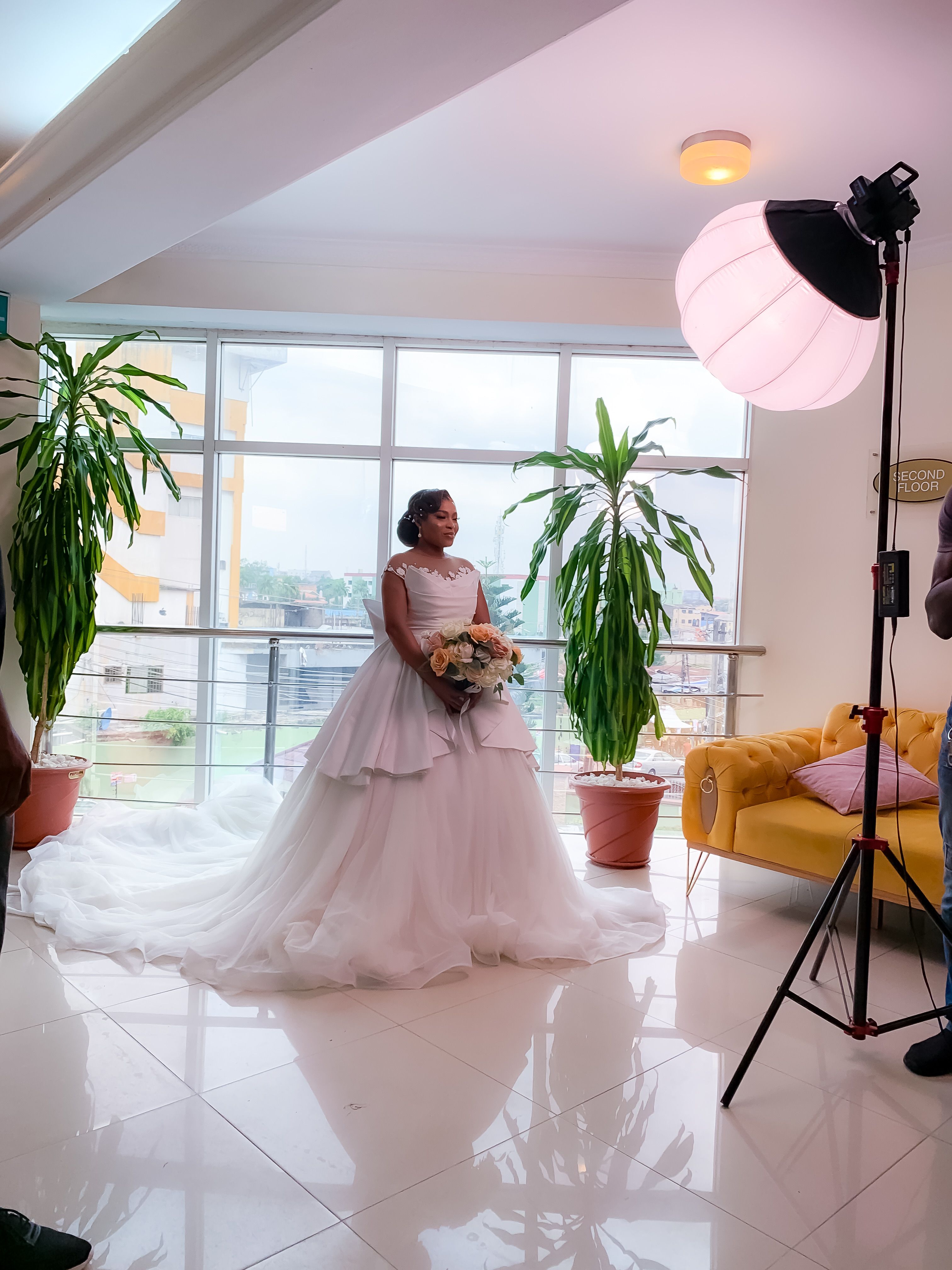 Elegant Indoor Bridal Portrait with Soft Lighting · Free Stock Photo
