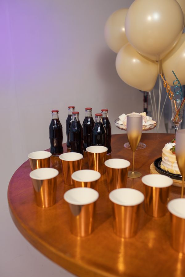 Birthday celebration table setup