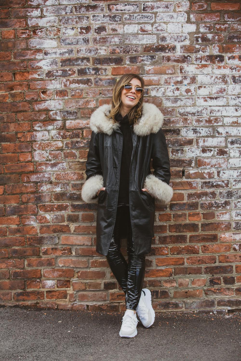 Woman laughing and posing