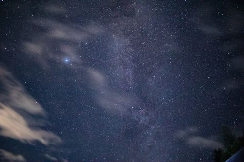 Free A breathtaking view of the Milky Way galaxy against a clear, starry night sky. Stock Photo