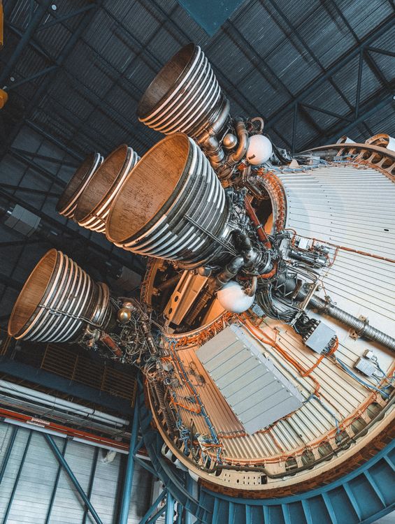 Close-up of Rocket Engine in Industrial Setting · Free Stock Photo
