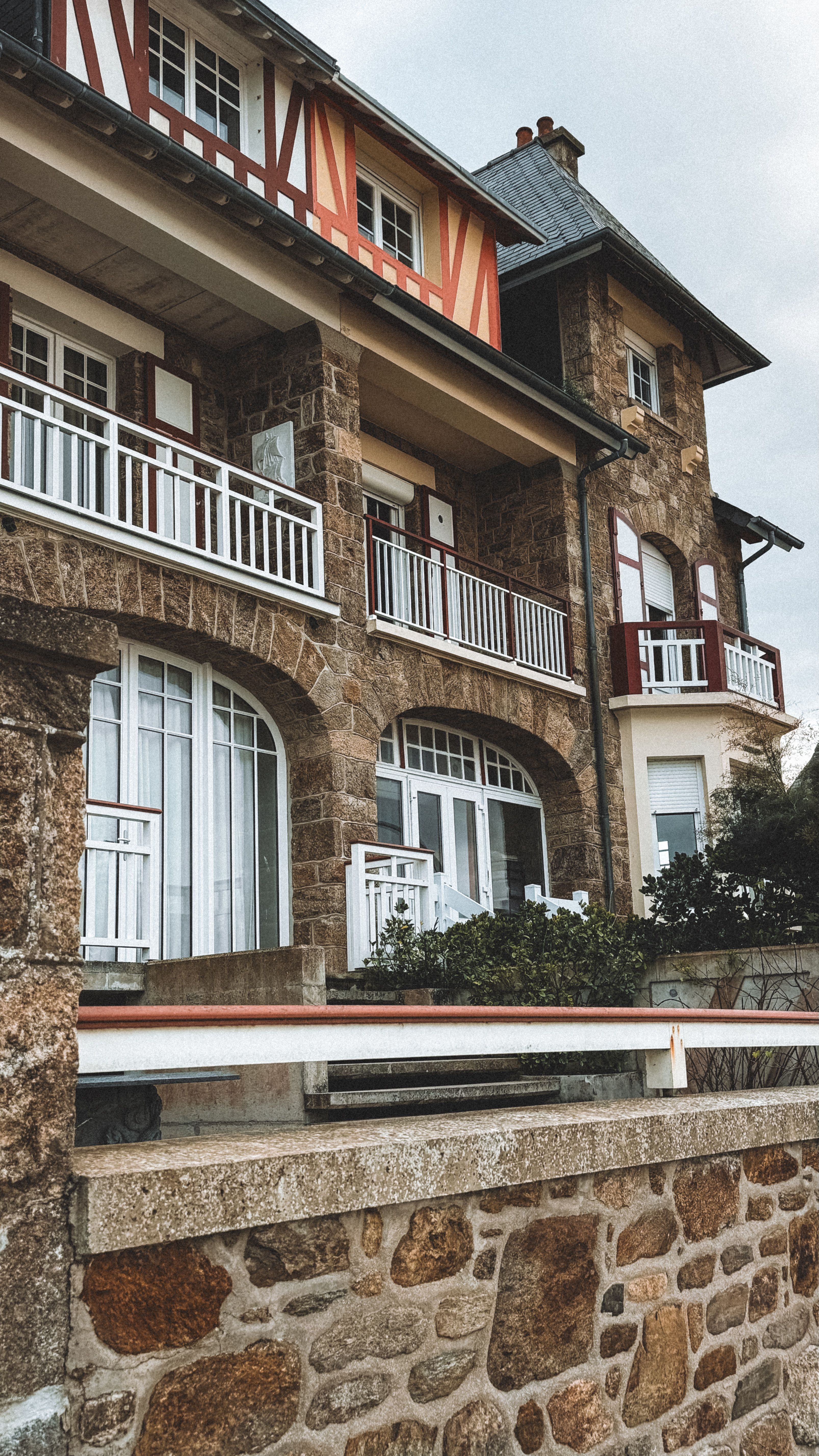 Charming European Stone House with Balconies · Free Stock Photo