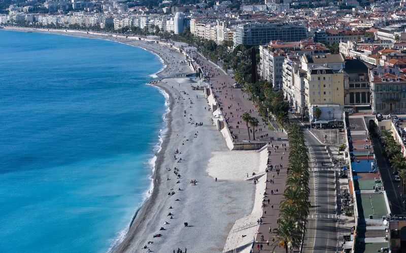 Promenade des Anglais at sunrise, Nice