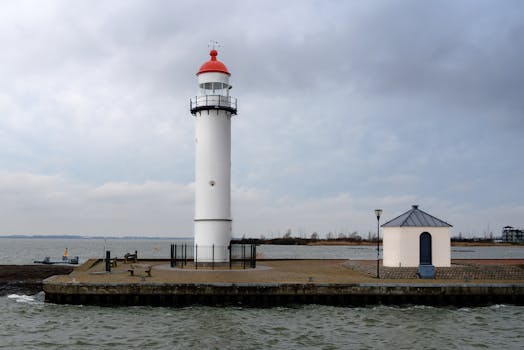 Free stock photo of dutch lighthouse, hellevoetsluis, lighthouse