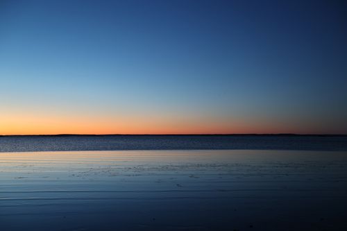 Free Peaceful twilight over calm waters at Cove Island Park, Stamford, Connecticut. Stock Photo