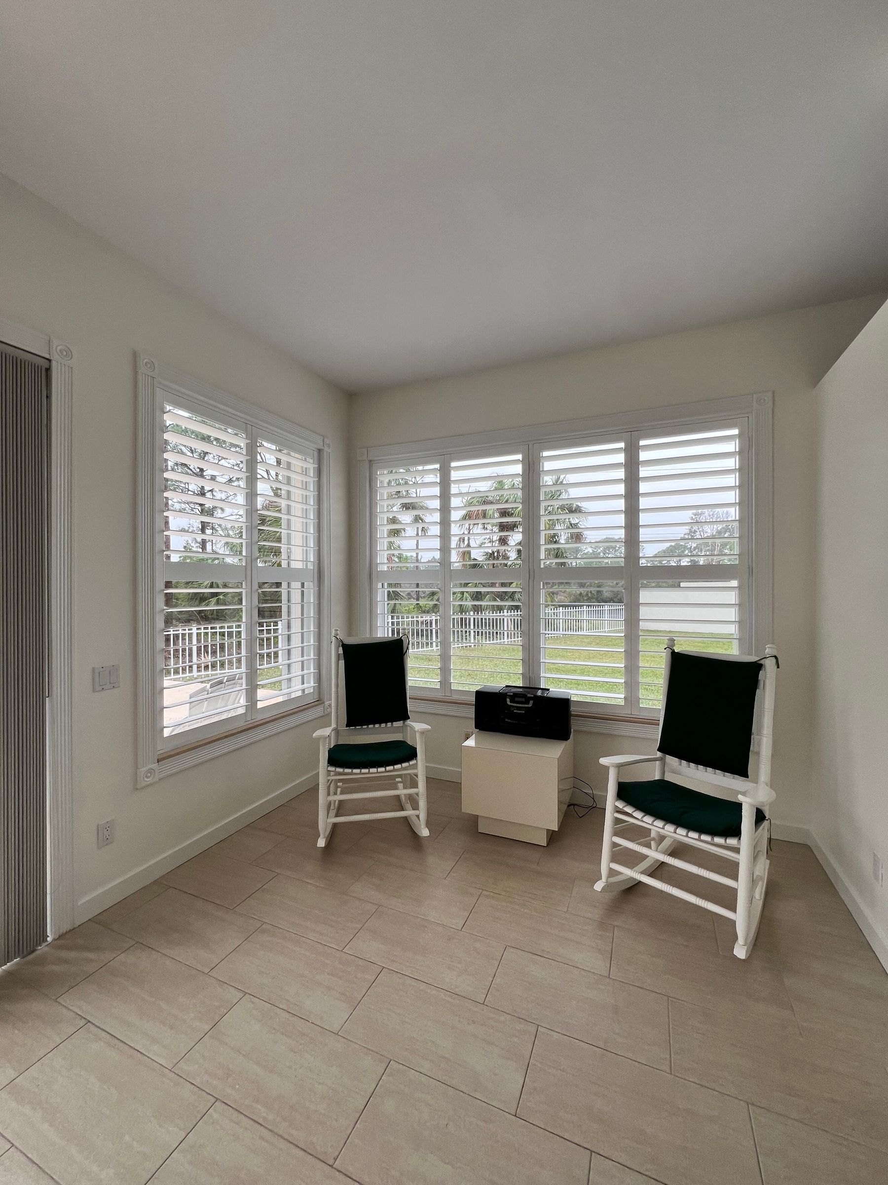Plantation Shutters in a finished interior
