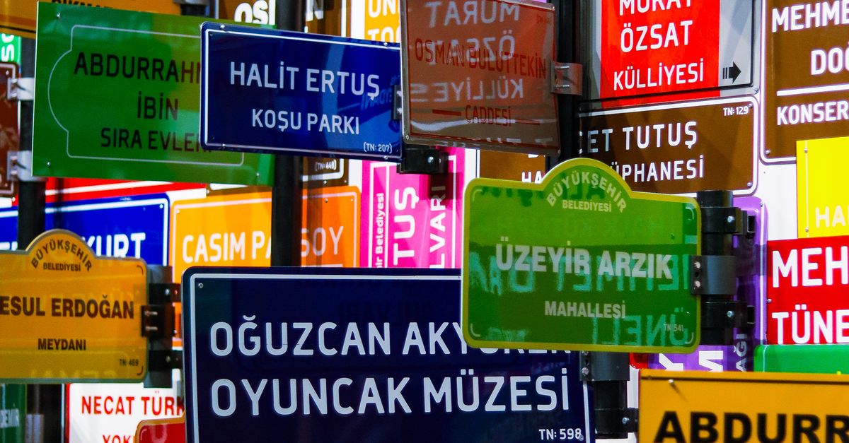 Colorful Array of Turkish Street Signs · Free Stock Photo