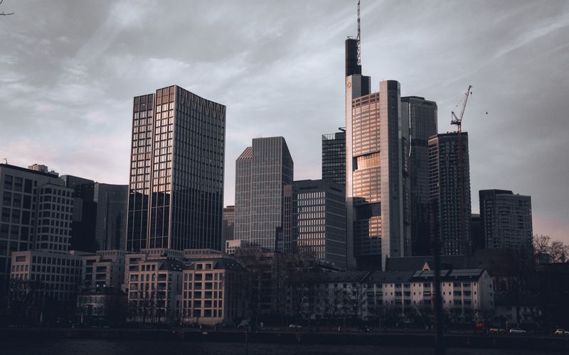 Frankfurt skyline Germany Mainhattan Main river towers