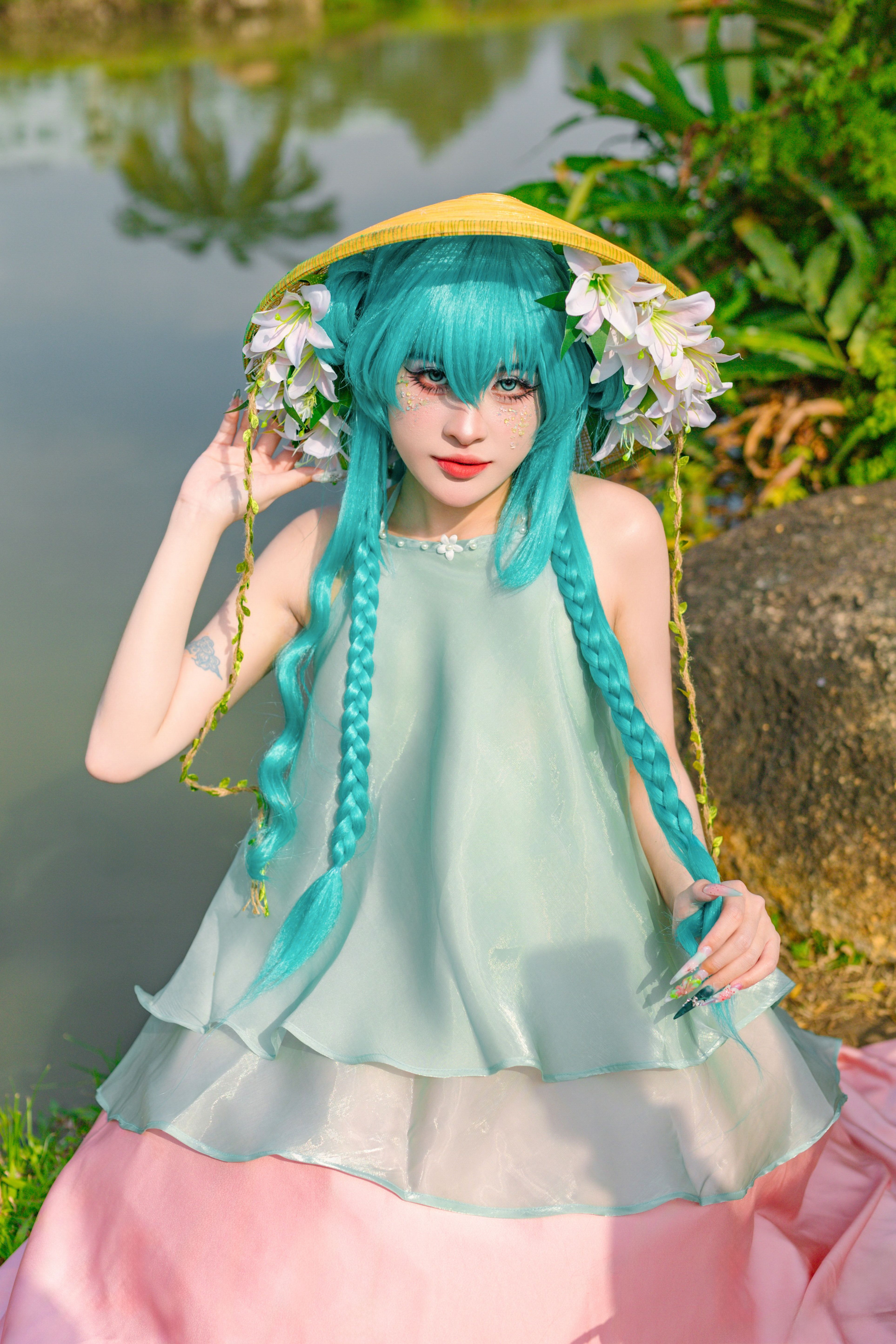 Beautiful Cosplay in Nature Setting by Lakeside · Free Stock Photo