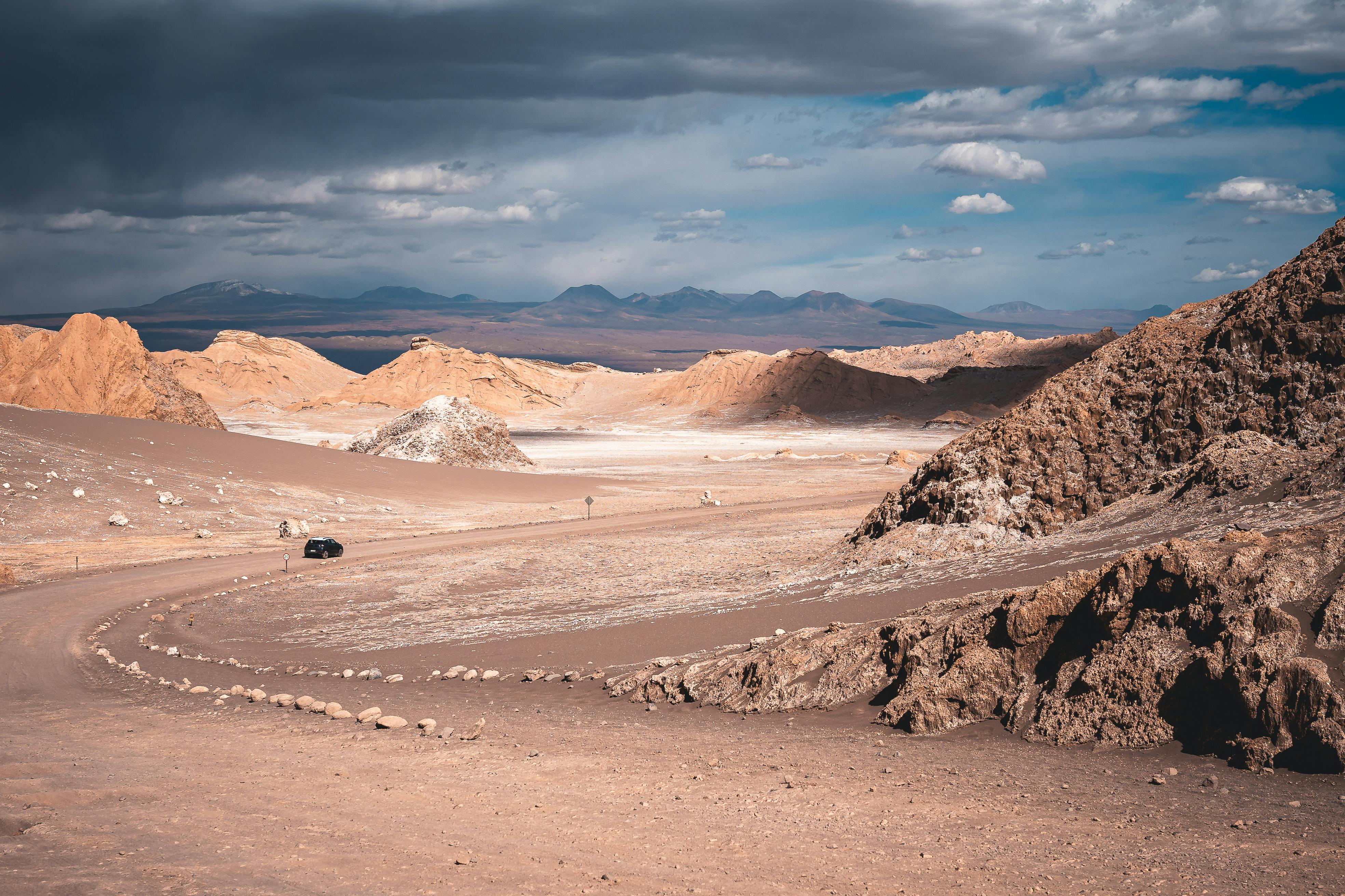 Stunning Atacama Desert Landscape Under Moody Sky