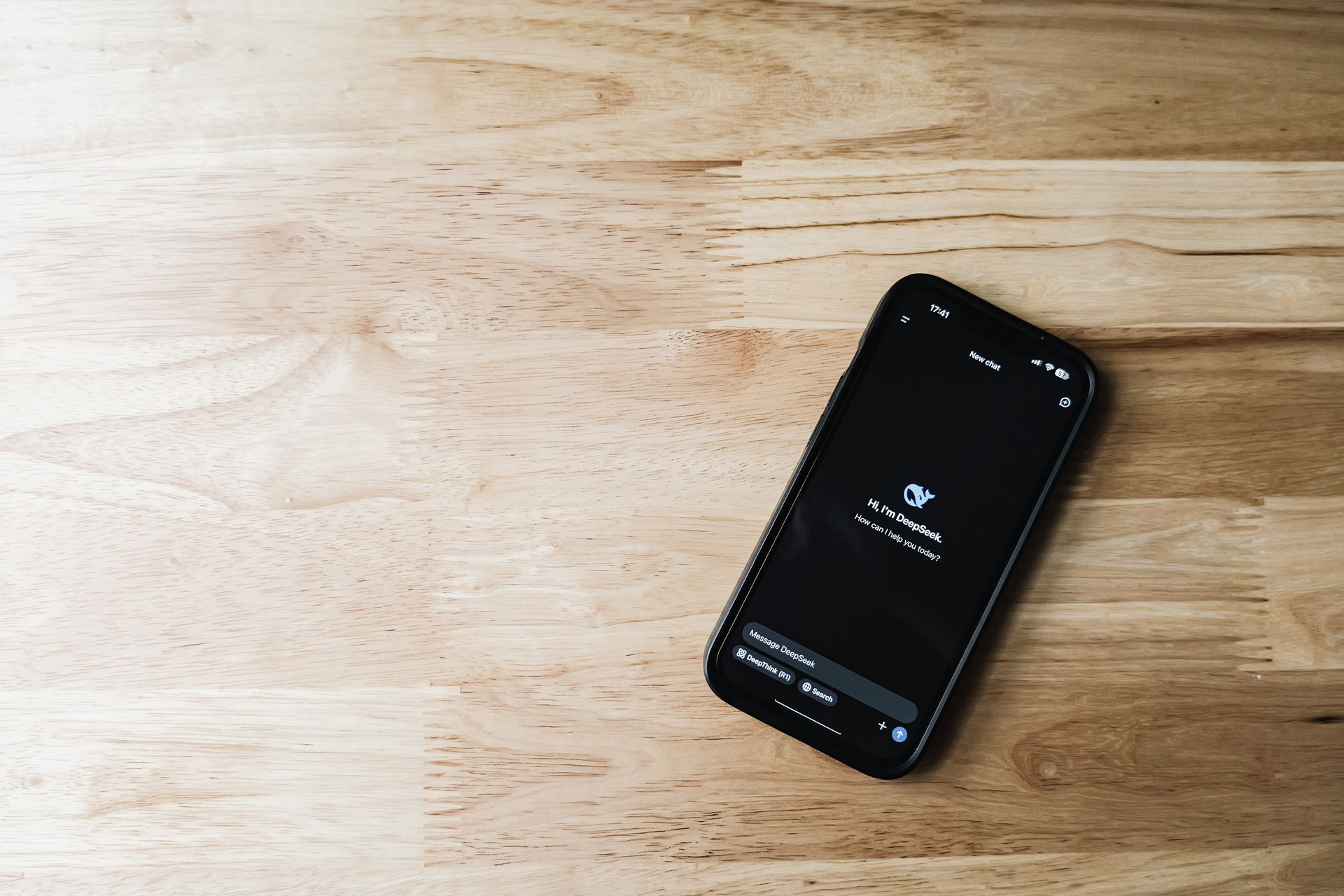 A smartphone screen showing an empty messaging-app conversation window.