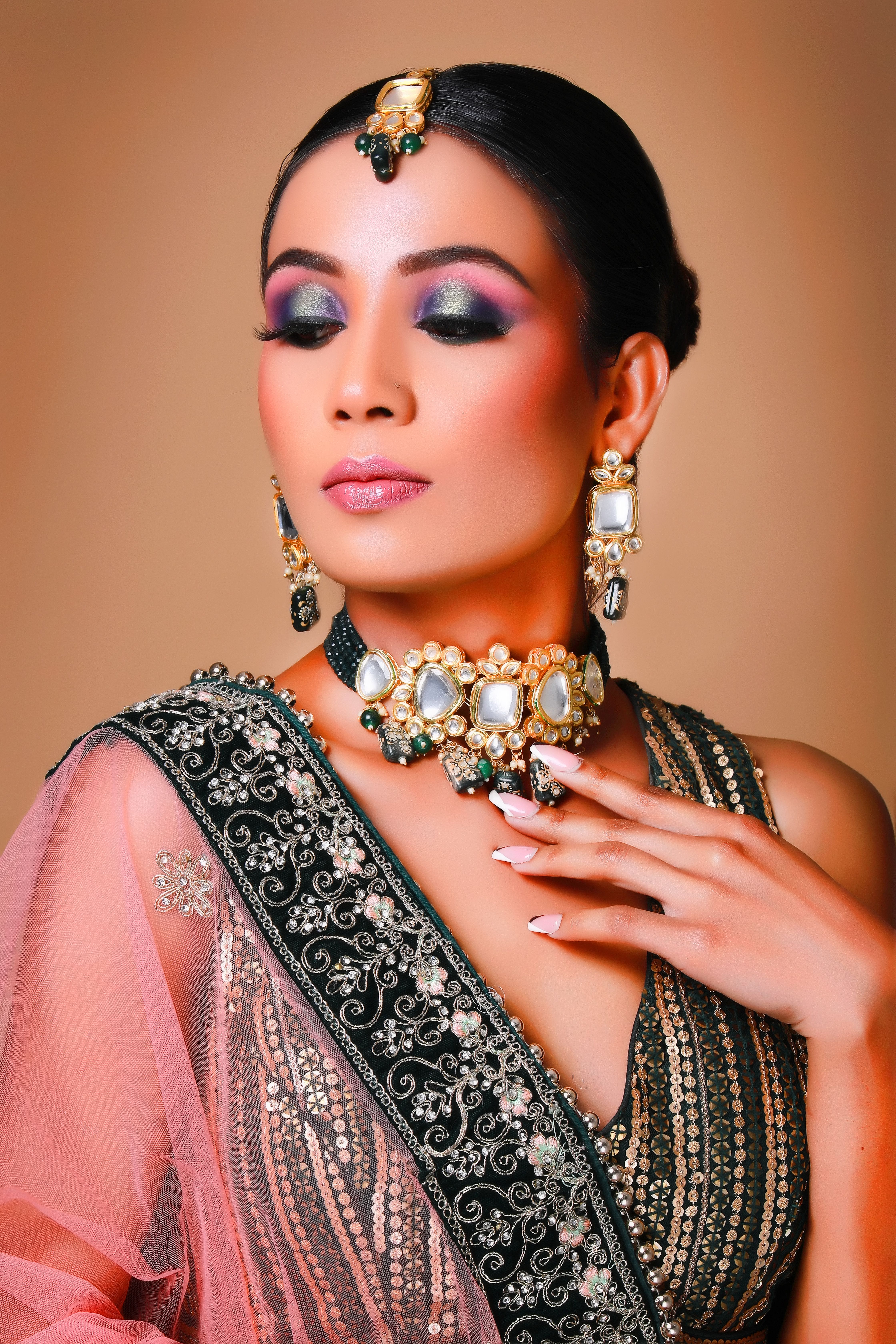 Elegant Woman in Traditional Indian Attire · Free Stock Photo
