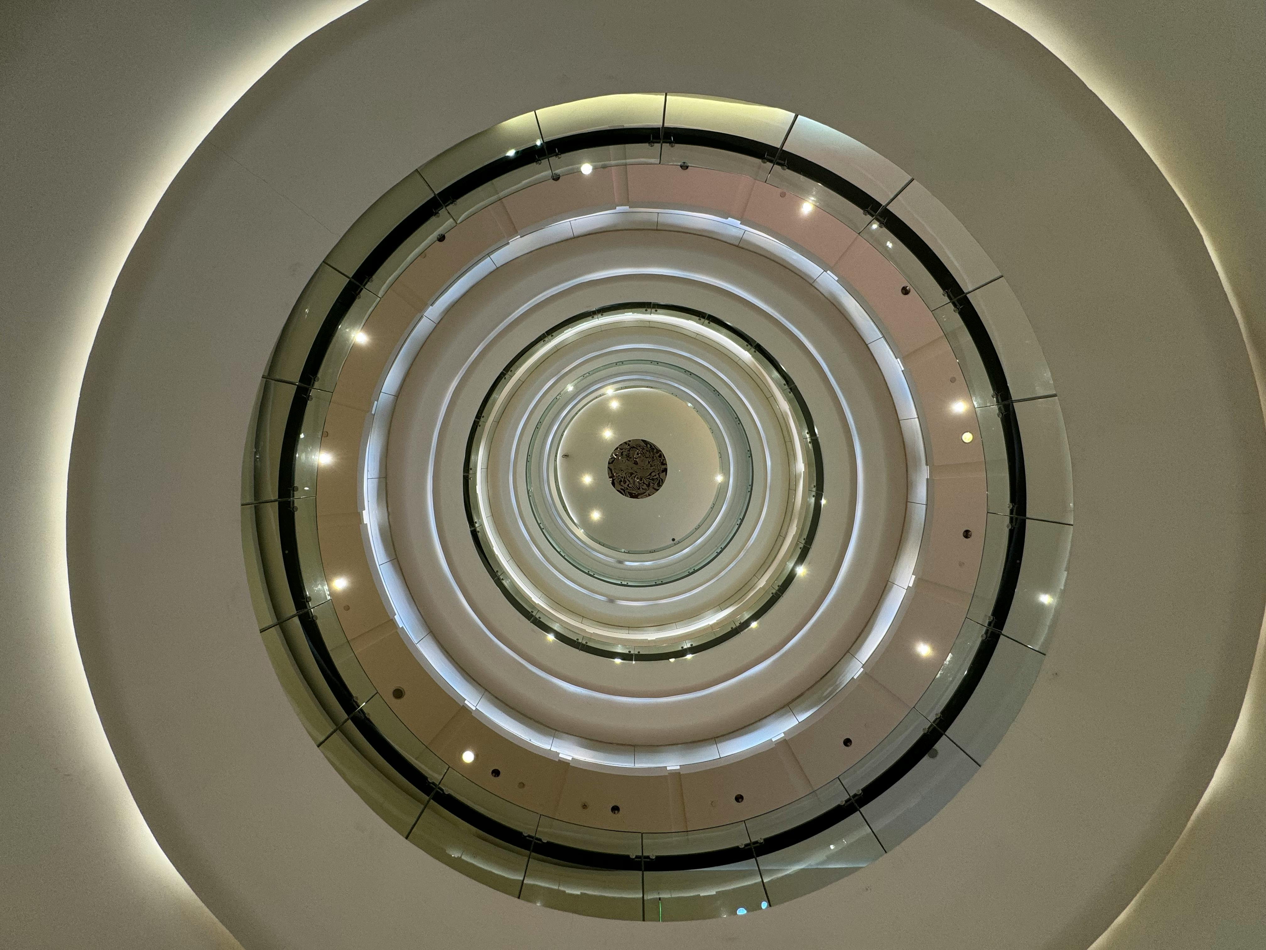 futuristic spiral ceiling architecture