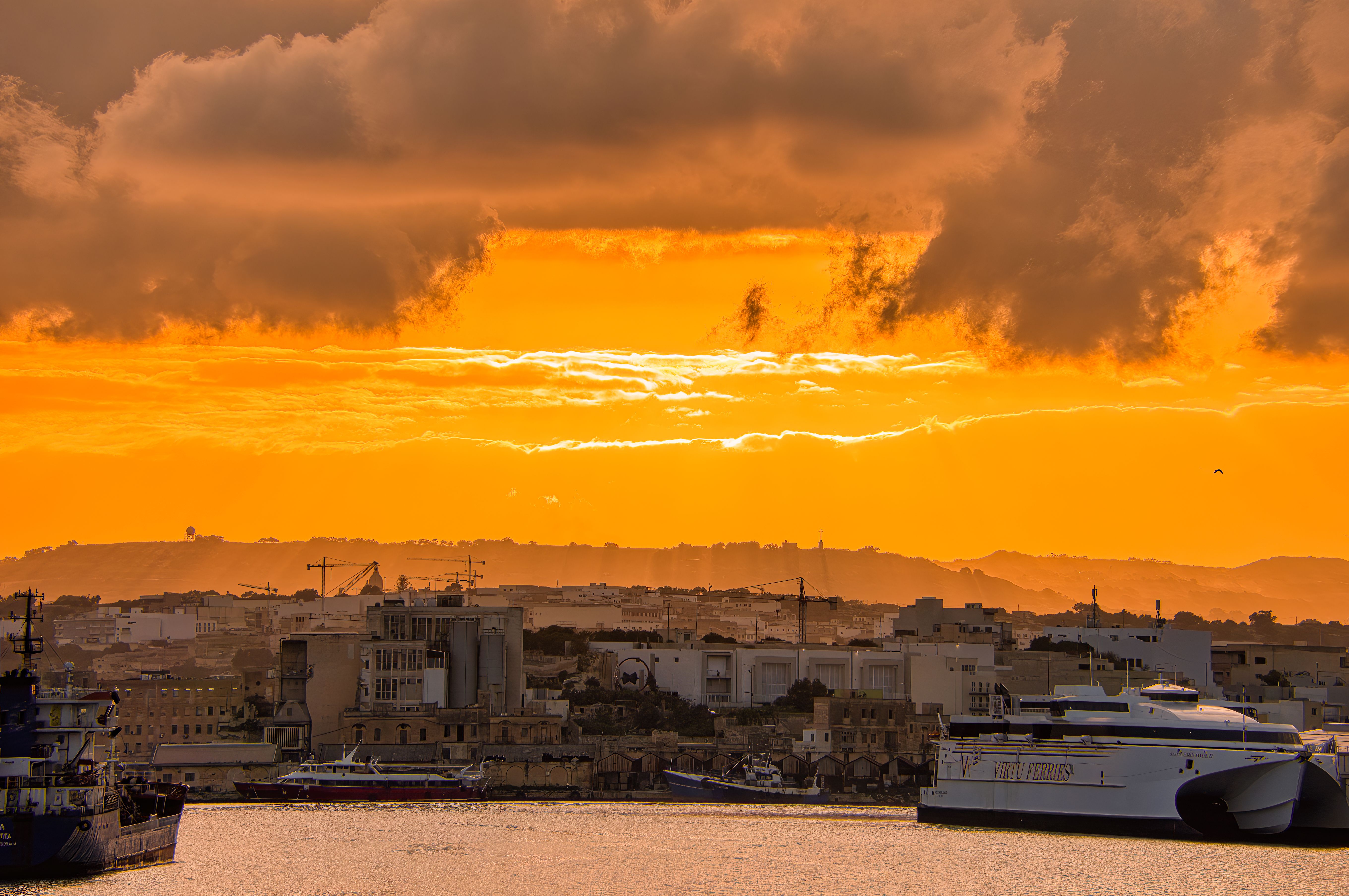 Gozo Channel Line ferry departing from Cirkewwa, Malta