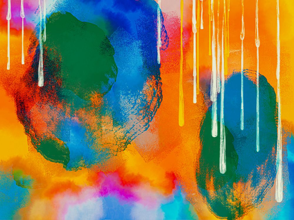 Vibrant Abstract Watercolor Art Painting With Drips Free Stock Photo Vibrant Abstract Watercolor Art Painting With Drips Free Stock Photo