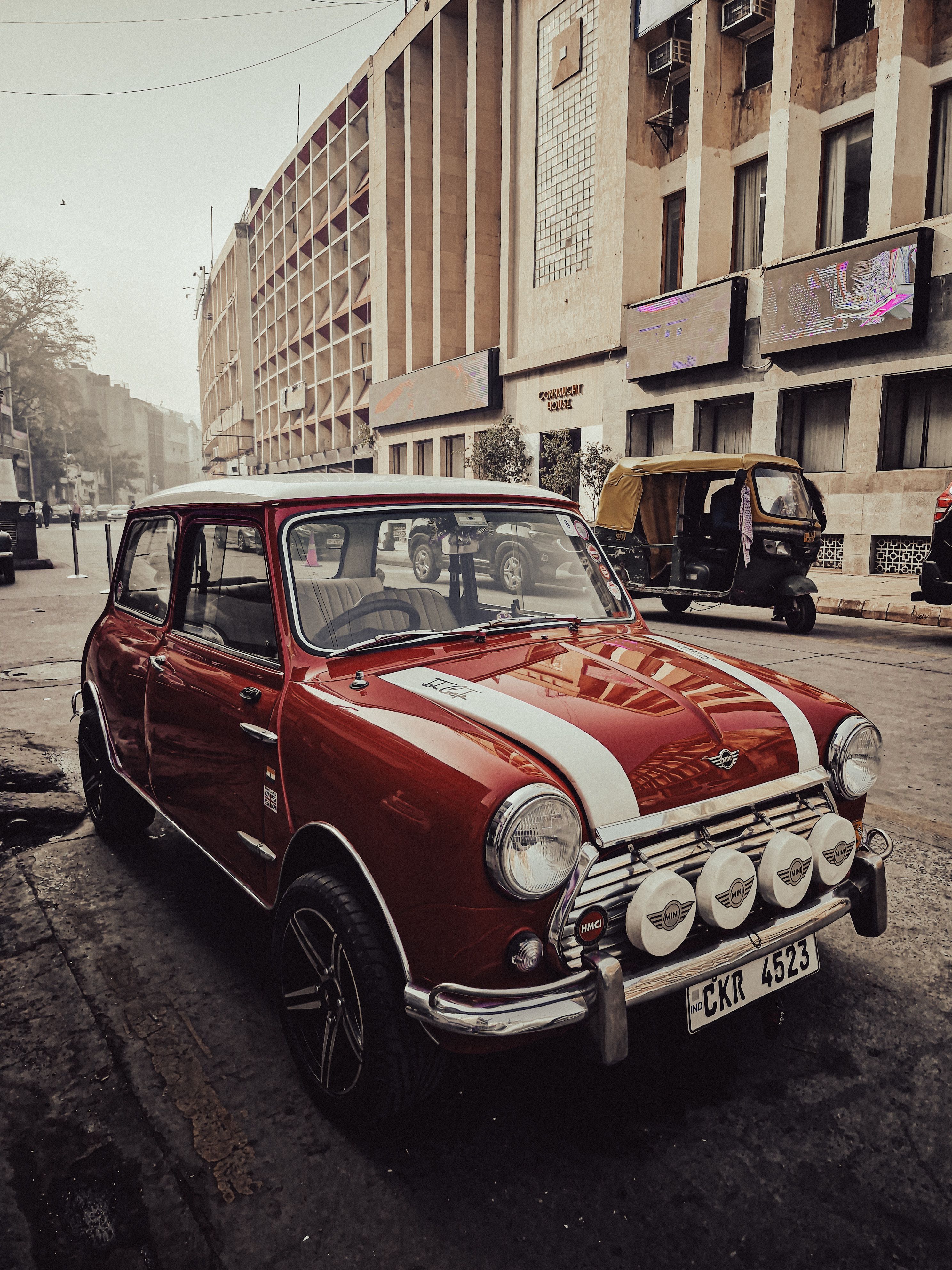 Vintage Mini Cooper on Urban Street · Free Stock Photo