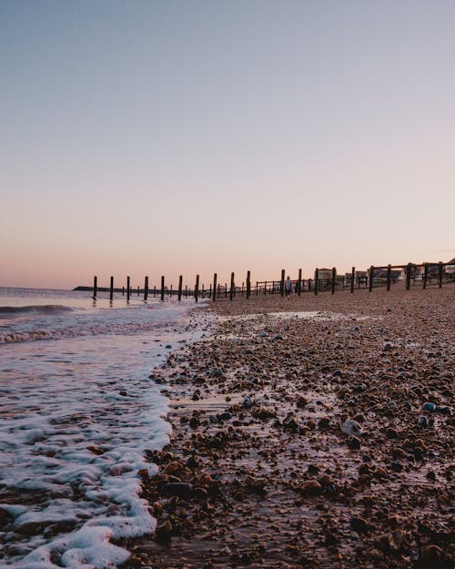 Pier Post on the Shore