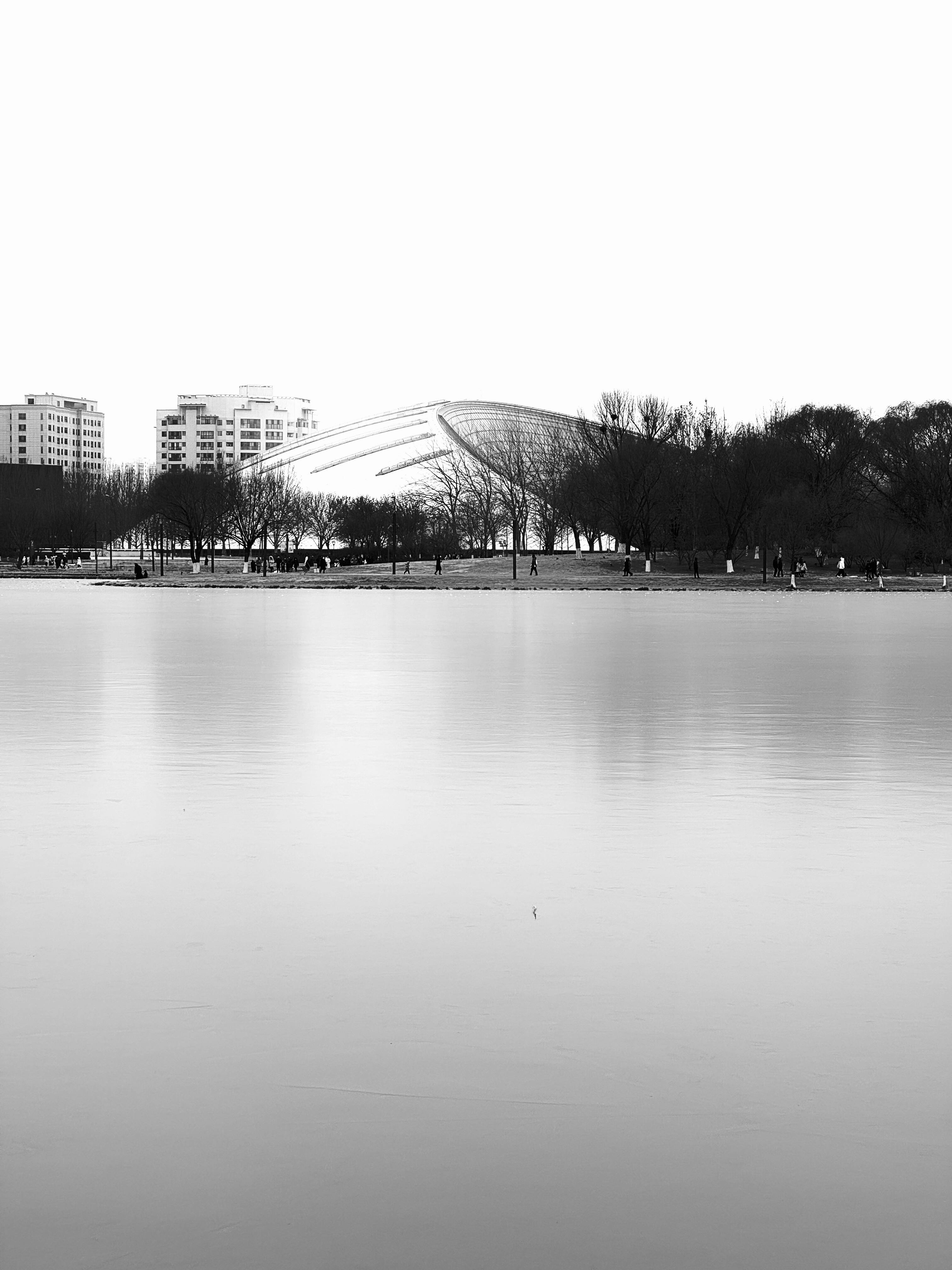 scenic view of tianjin water and architecture