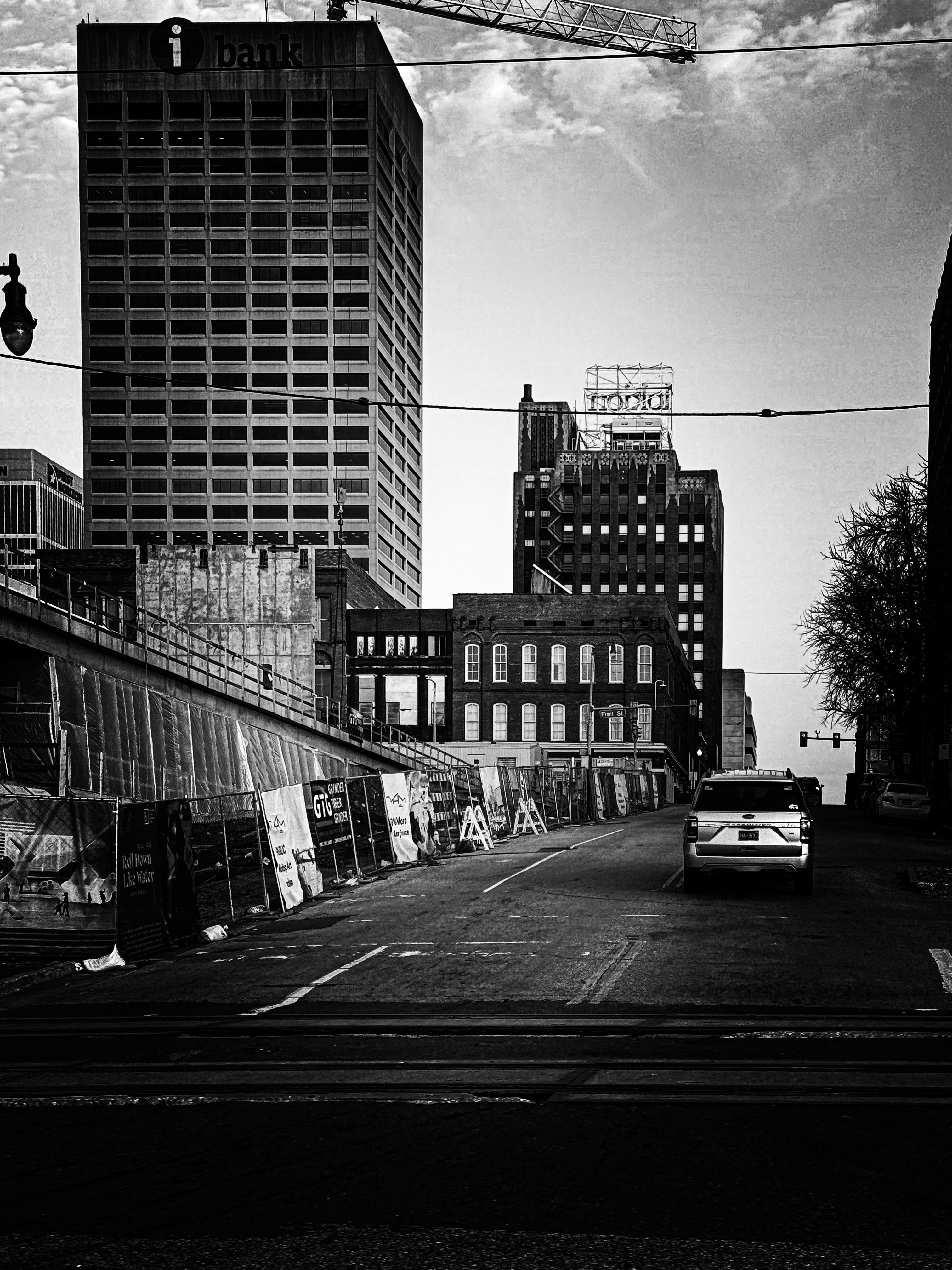 Black and White Urban Cityscape with Buildings · Free Stock Photo