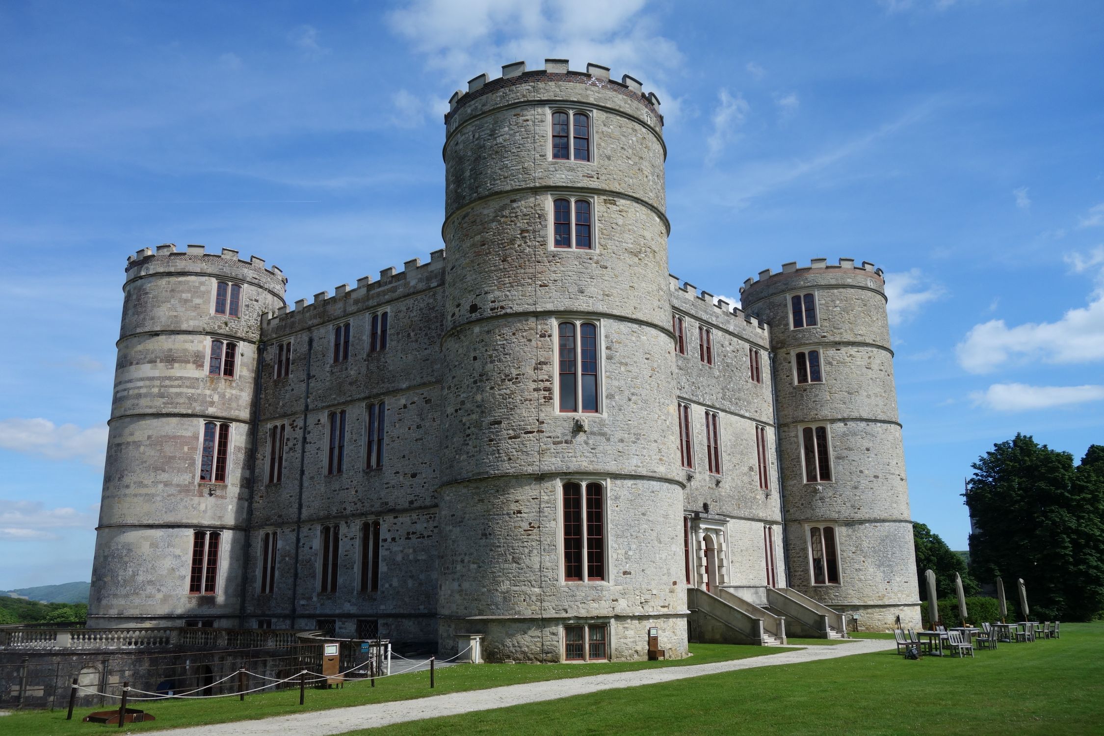 Historic English Castle under Clear Blue Sky · Free Stock Photo