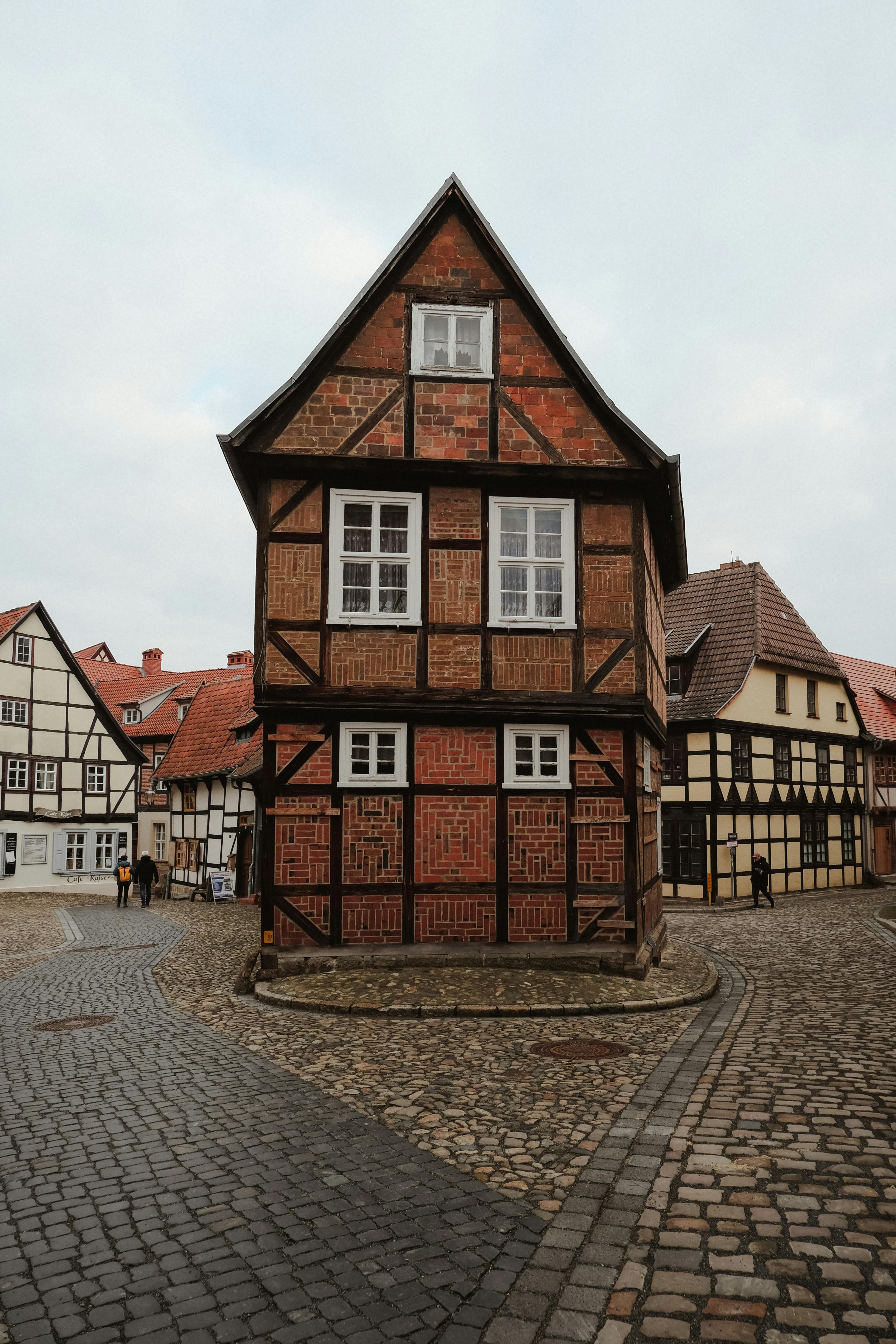 Explore the historic half-timbered houses of Quedlinburg's old town.