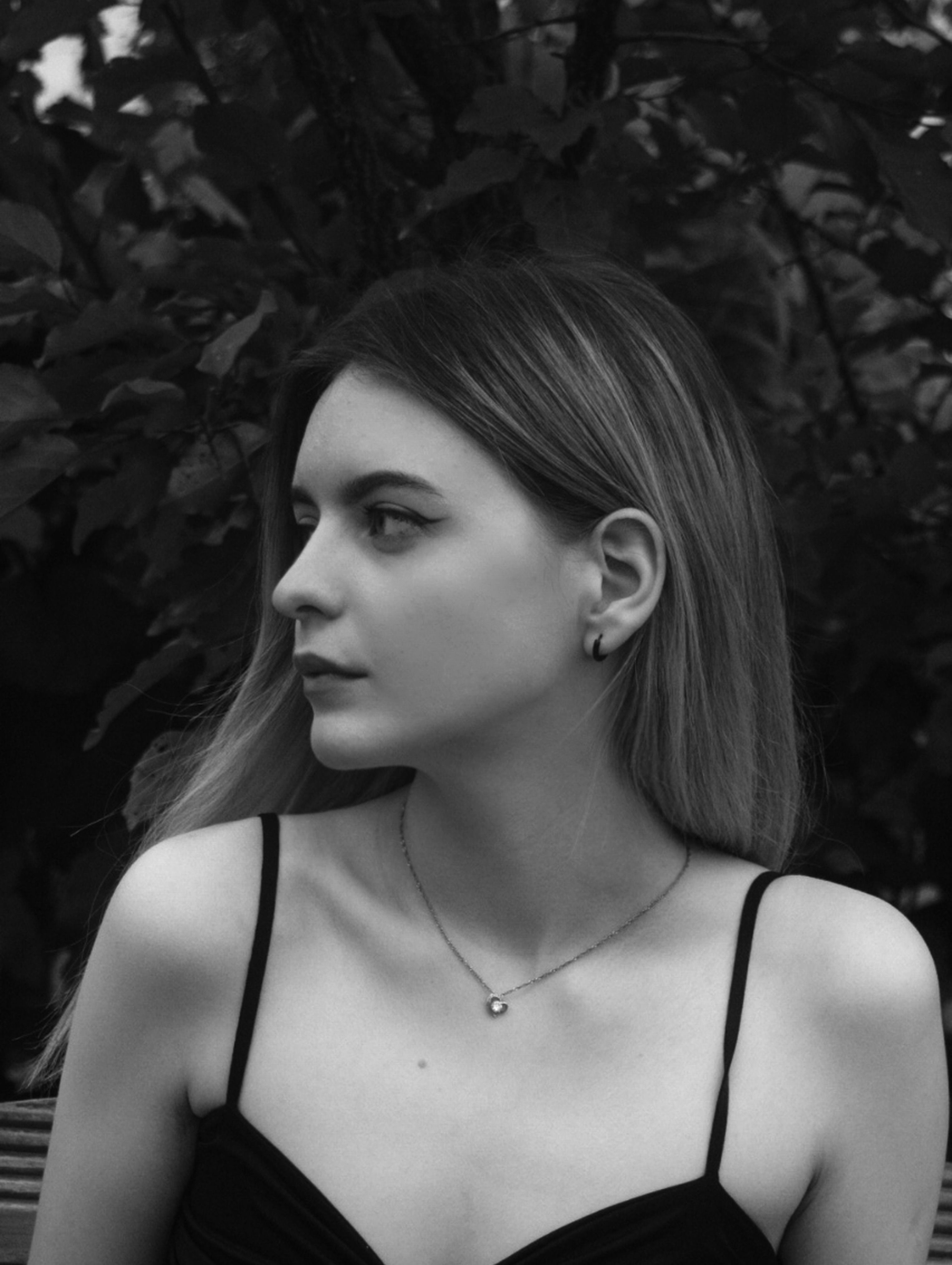 Elegant Black and White Portrait of a Young Woman · Free Stock Photo