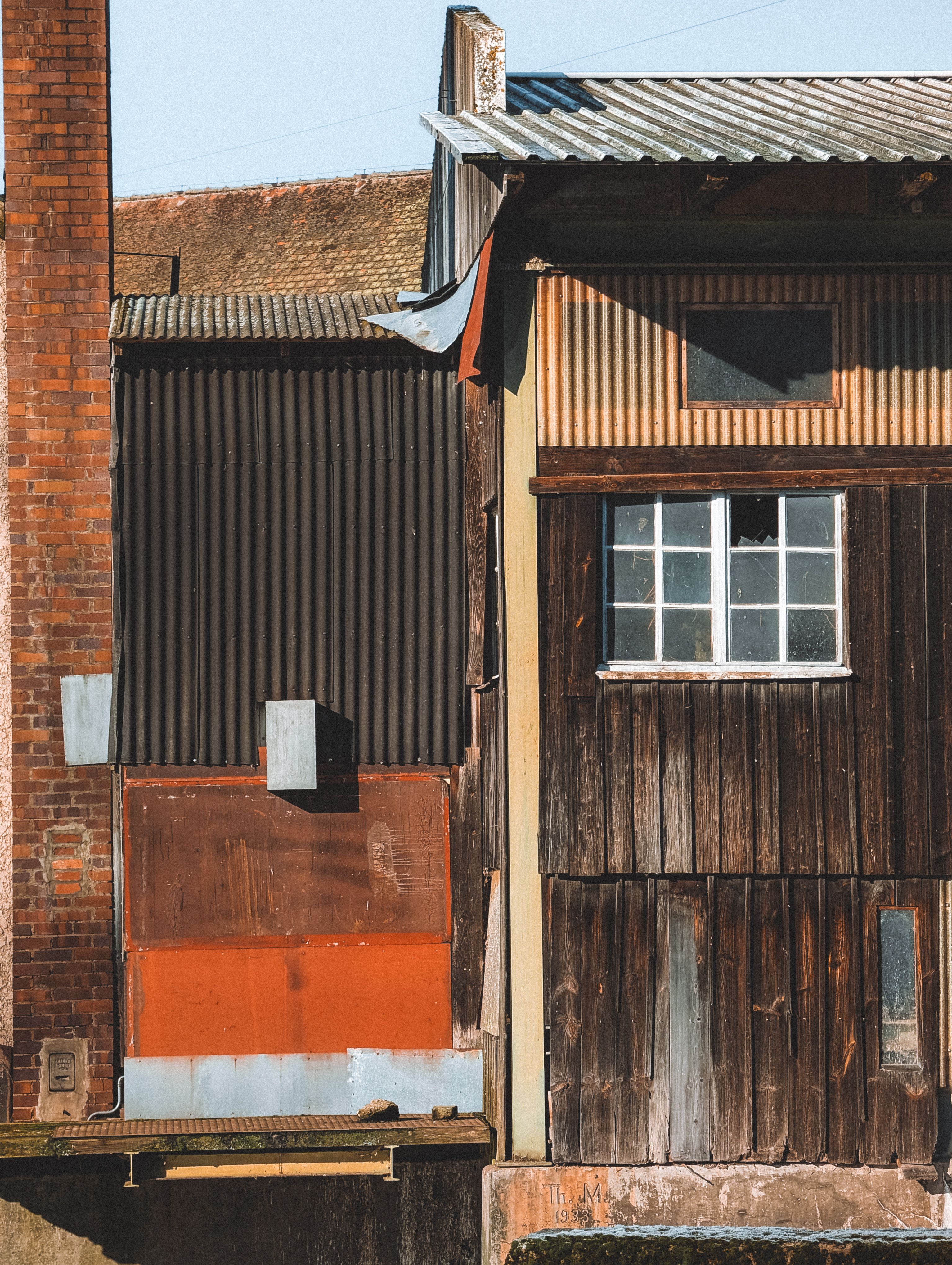 Rustic Industrial Building Exterior Close-Up · Free Stock Photo