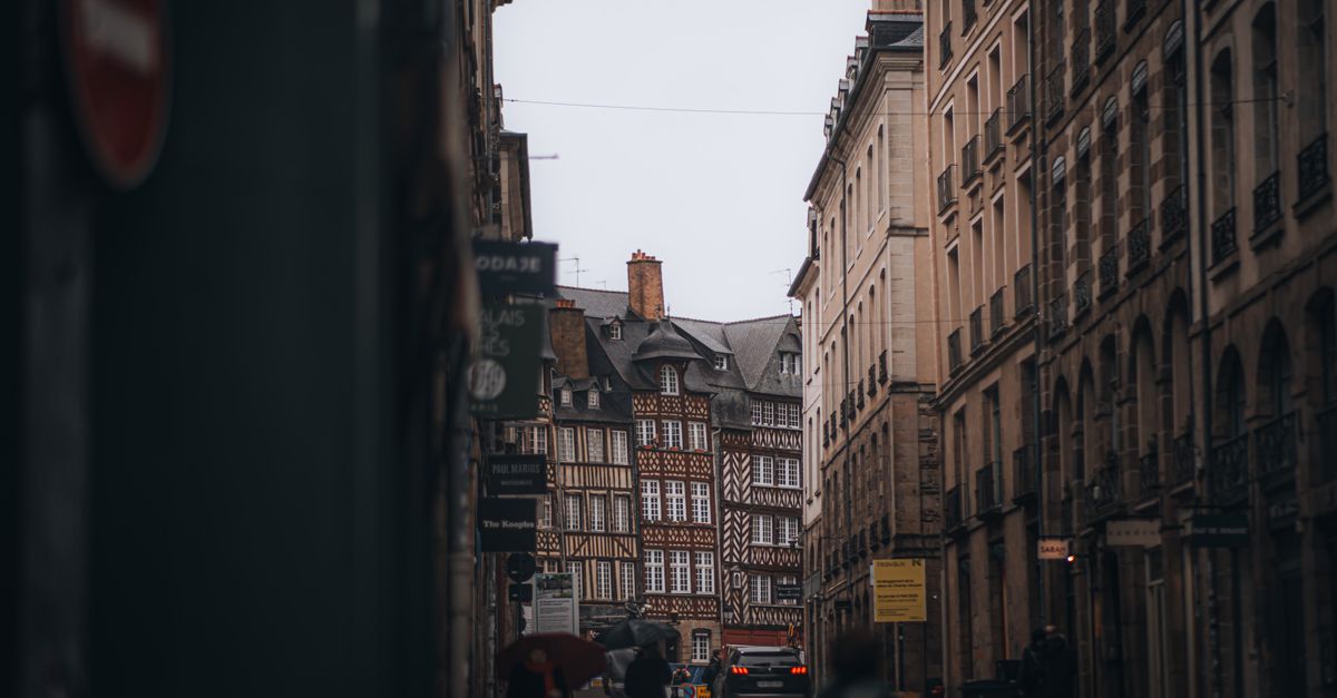 Charming Old Town Street In Rennes France Free Stock Photo charming-old-town-street-in-rennes-france-free-stock-photo