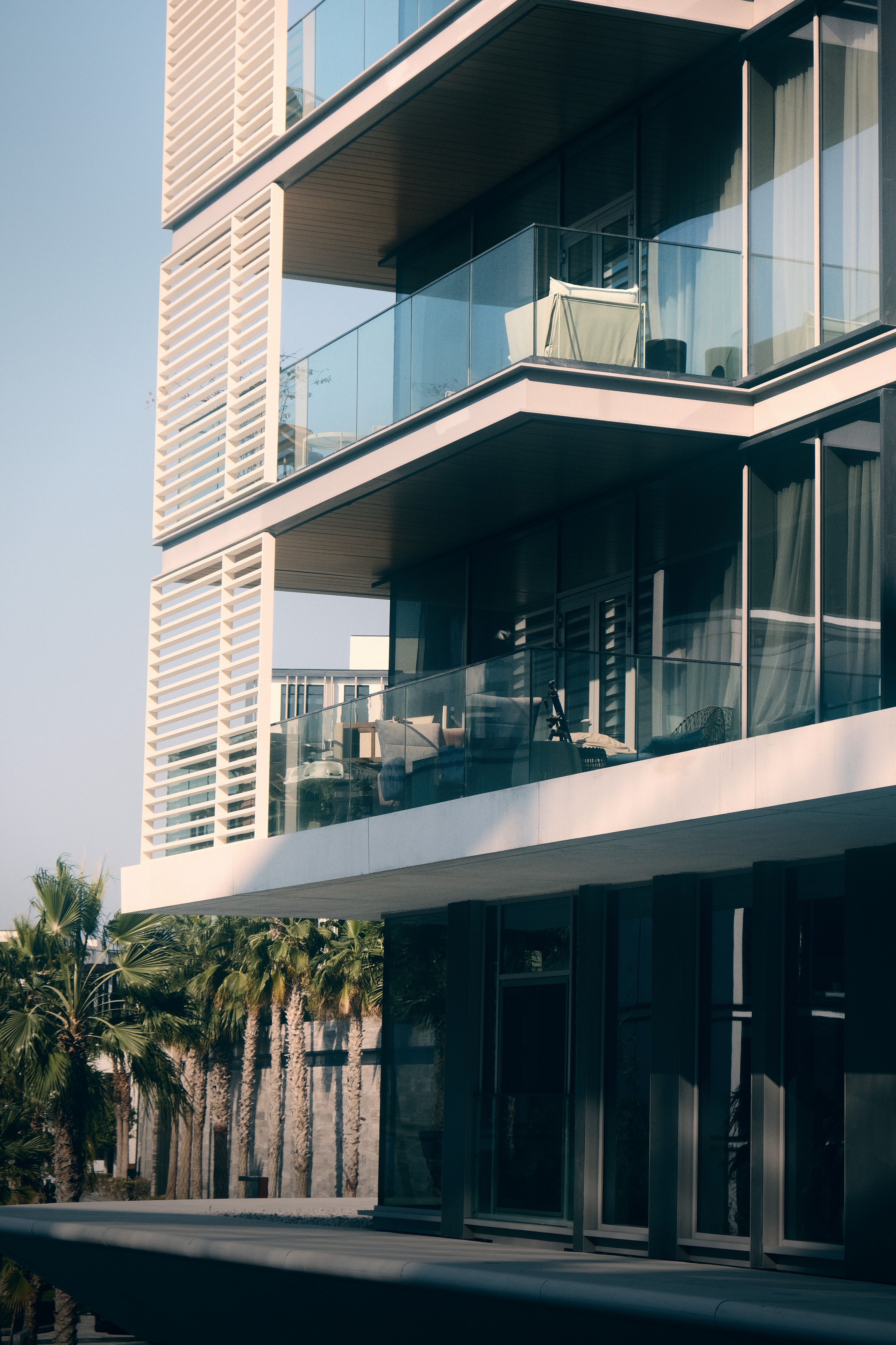 Modern Luxury Apartment Building with Glass Balconies · Free Stock Photo