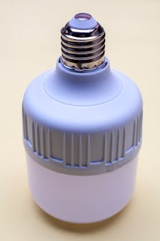 Modern LED bulb showcasing energy efficiency and minimalistic design.