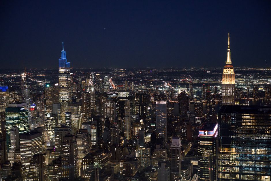 Unforgettable New York Walking Lux Tour Review: Is This 7.5-Hour NYC Experience Worth $380? Review 2026 - Breathtaking aerial view of New York City skyline at night featuring iconic skyscrapers.