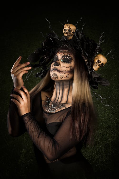 A Woman in Catrina Makeup