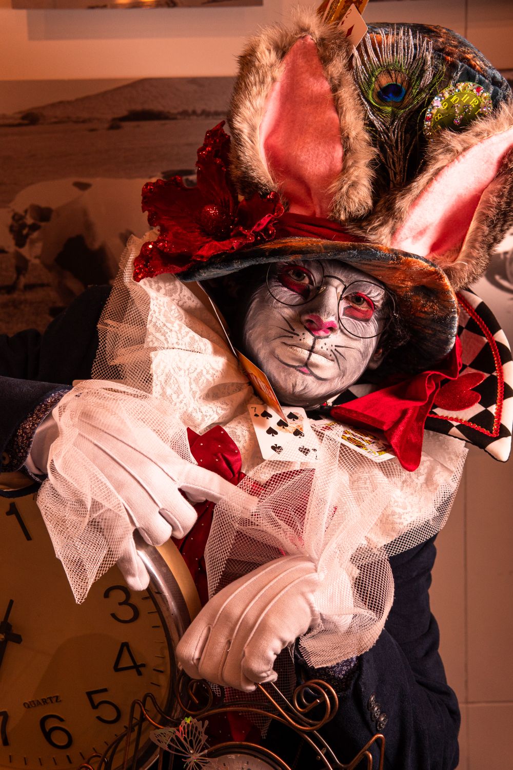 Cos Play White Rabbit Whimsical White Rabbit Cosplay with Victorian Flair · Free Stock Photo