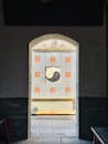 Traditional Yin Yang Doorway in Ancient Architecture
