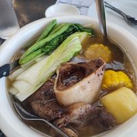 Bone broth rich in collagen