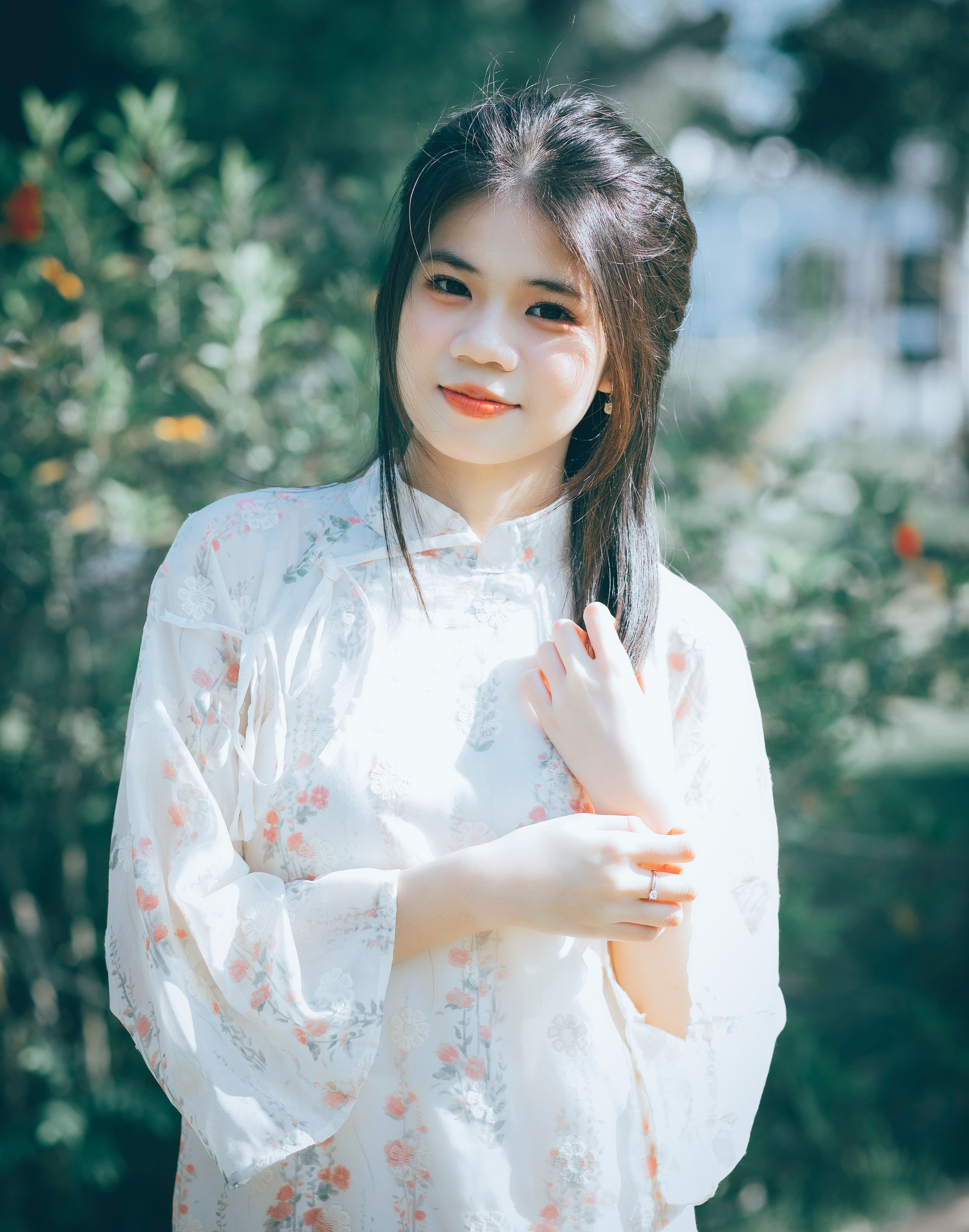 Young Woman in Traditional Dress Outdoors · Free Stock Photo