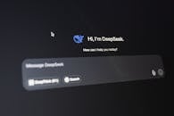 Close-up of DeepSeek AI Interface on Screen