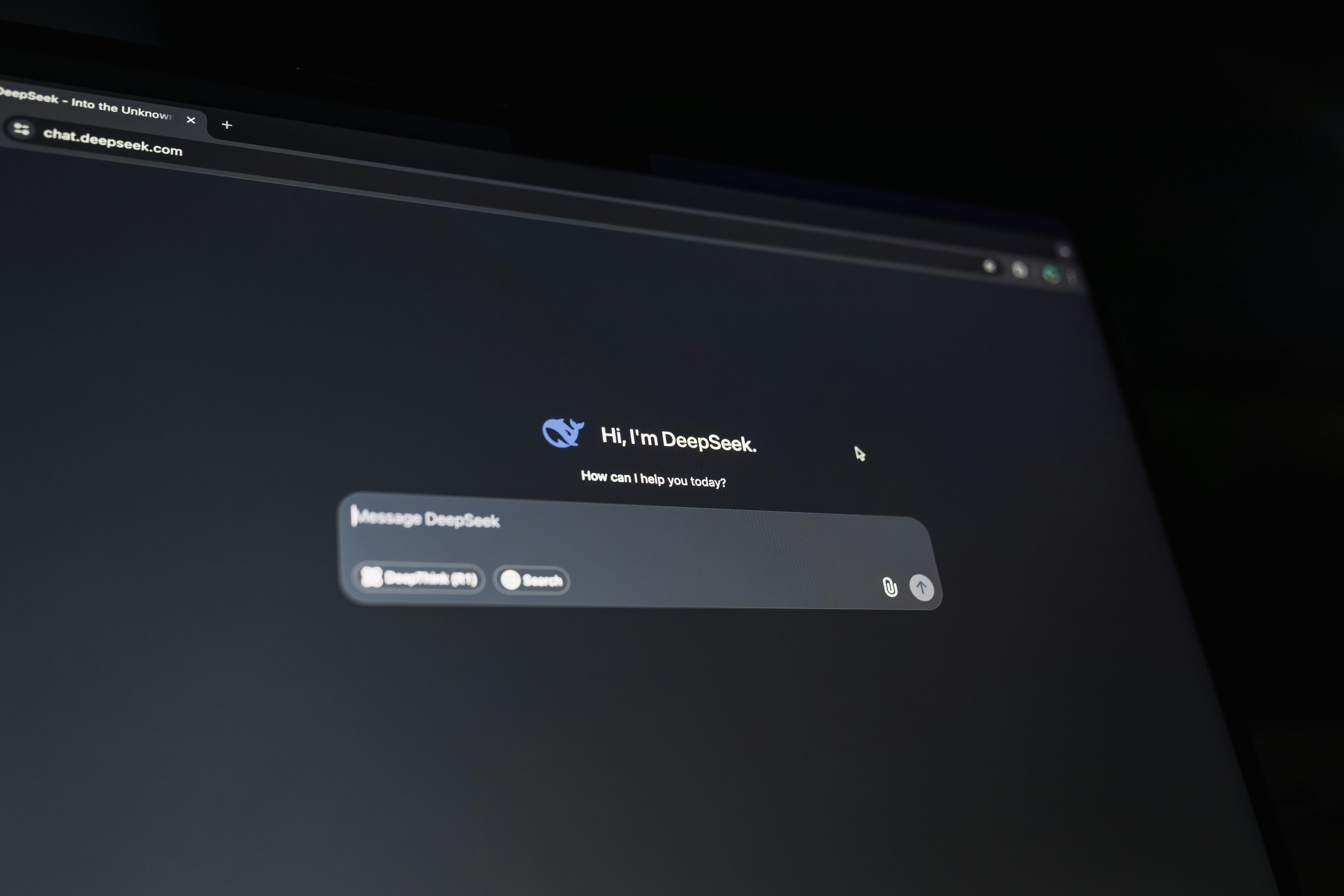 dark mode chat interface with ai assistant